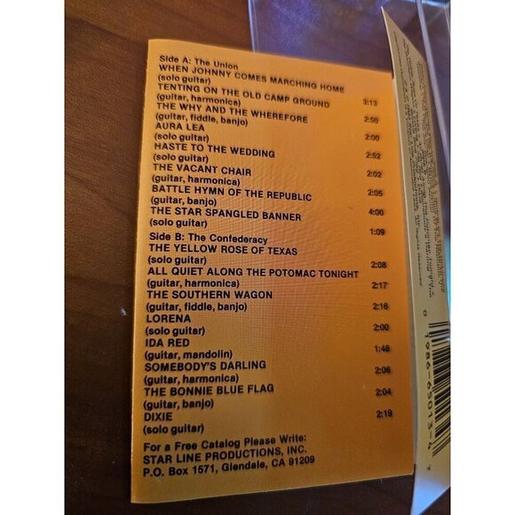 Civil War Guitar Campfire Memories Audio Cassette By Kirk Browne - Picture 4 of 7